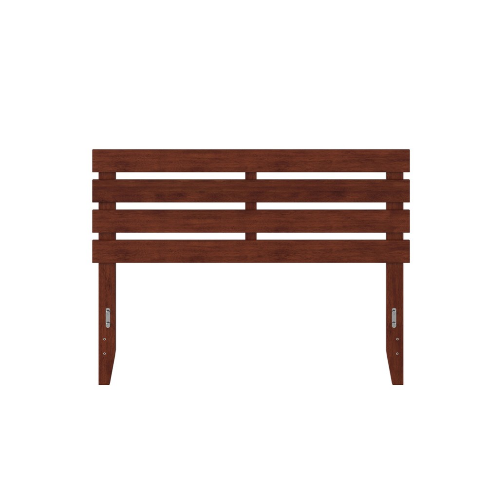 AFI Oxford Solid Wood Modern Full Size Headboard with USB Charger in Walnut