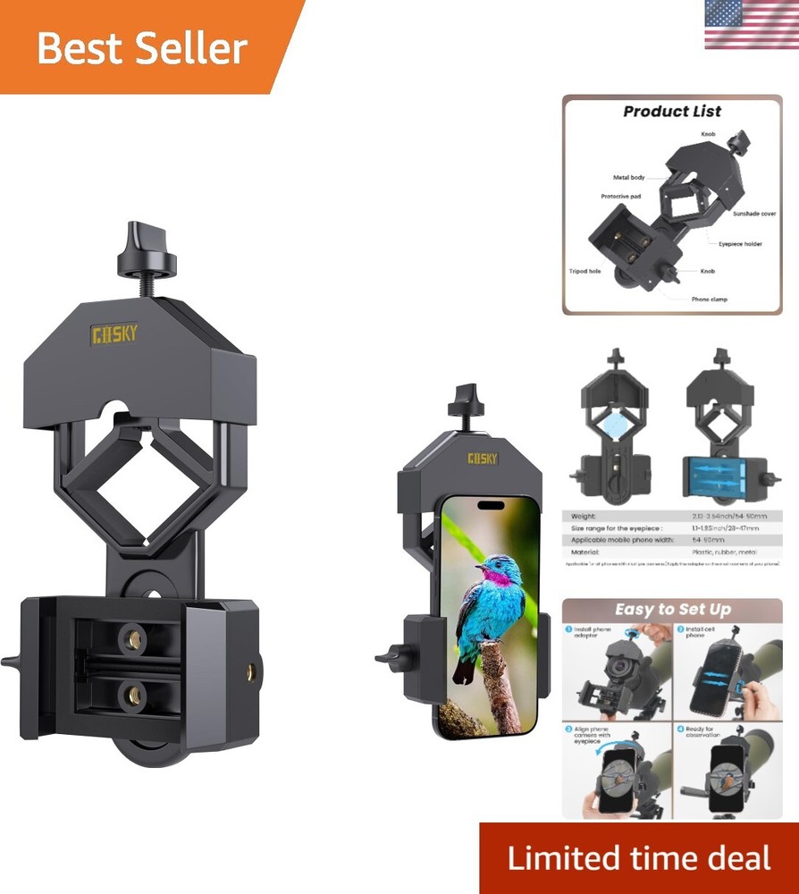 Universal Smartphone Adapter for Binoculars, Scopes & More – Easy Capture