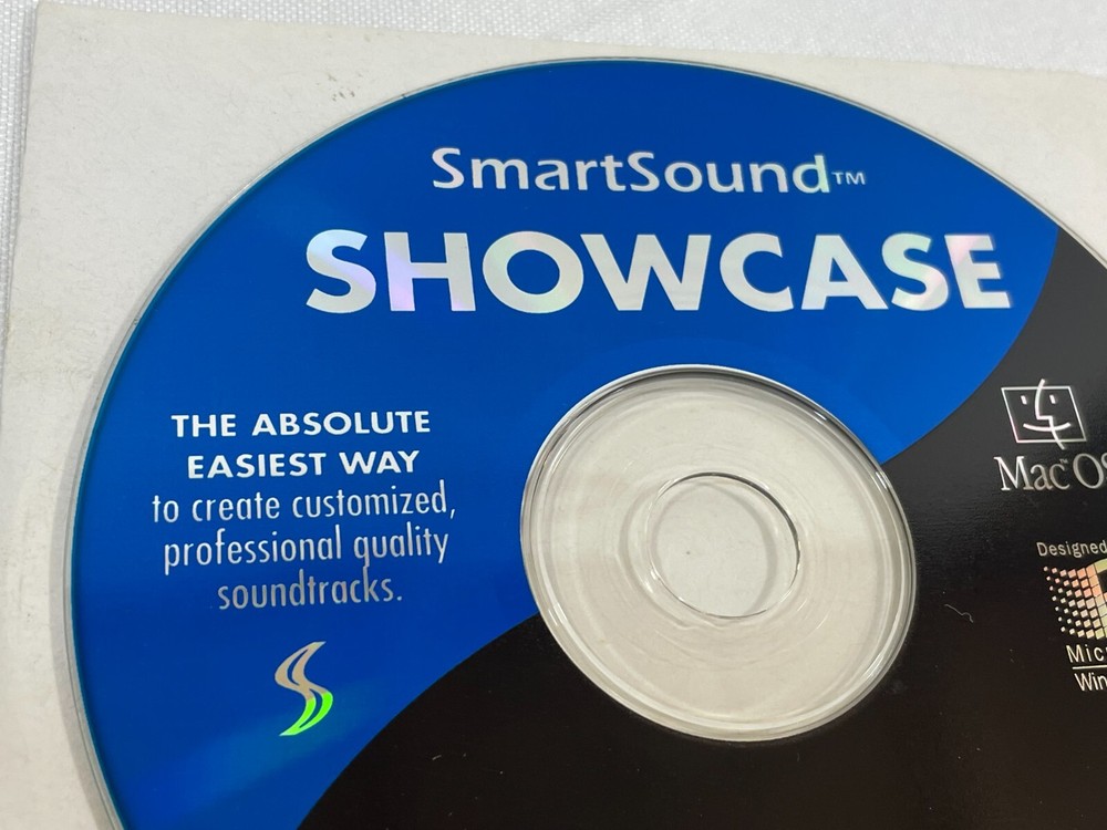 Vintage 1996 SmartSound Showcase PC/Mac CD-ROM Software Sonic Desktop