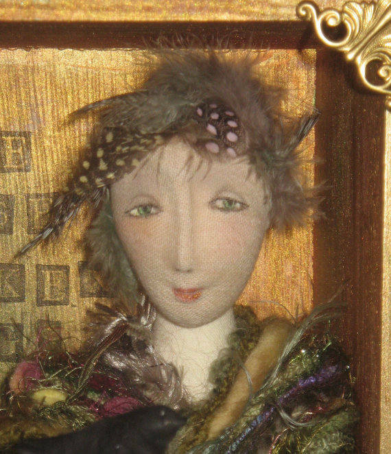 Cloth Art Doll Pattern Class Tutorial "Blackbird" By Cindee Moyer