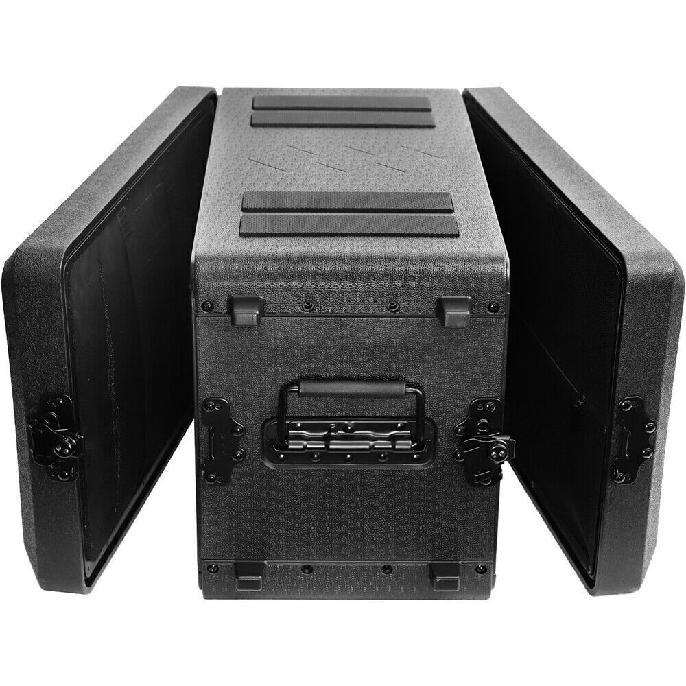 6U Rack Case Shallow 16" Depth,19" Rackmount Flight Cases Shockproof Mount Racks