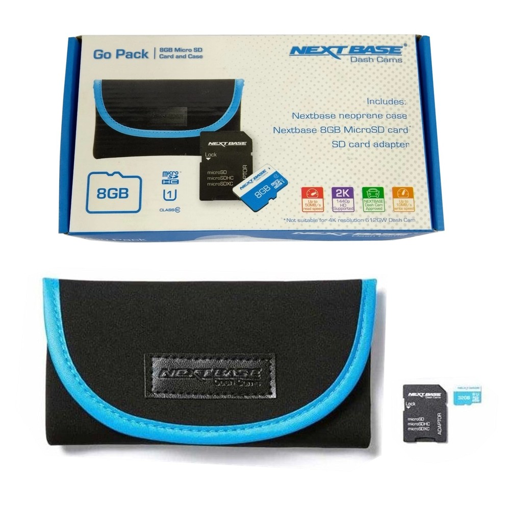 Nextbase Go Pack Plus Dash Cam Carry Case & 8GB MicroSD Card