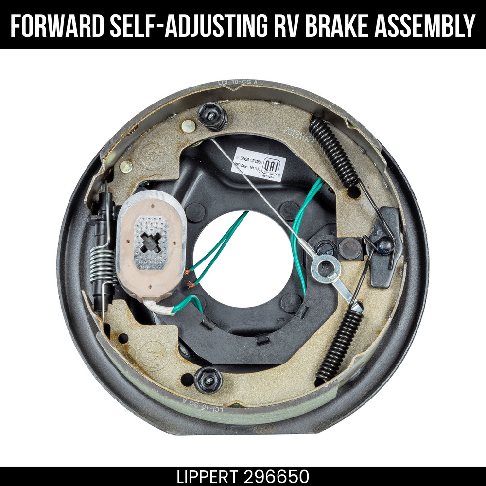 CURT RV Brake Assembly, Forward Self-Adjusting, 10x2-1/4 Drum, Right, 3.5K lbs