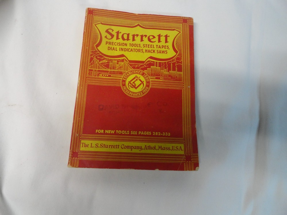 STARRETT TOOLS No 26 1953 Precision Tools Price Guide Catalog Order Book