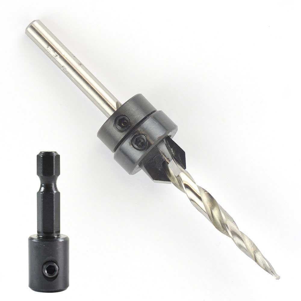 #10 Complete Countersink W/Taper Drill & Quick-Change 1/4" Hex Shank Adapter