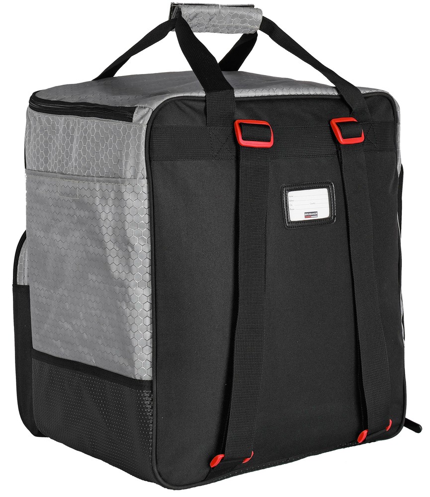 BRUBAKER Ski Bag Combo Tec Pro - Boot Bag and Ski Bag - Silver/Red
