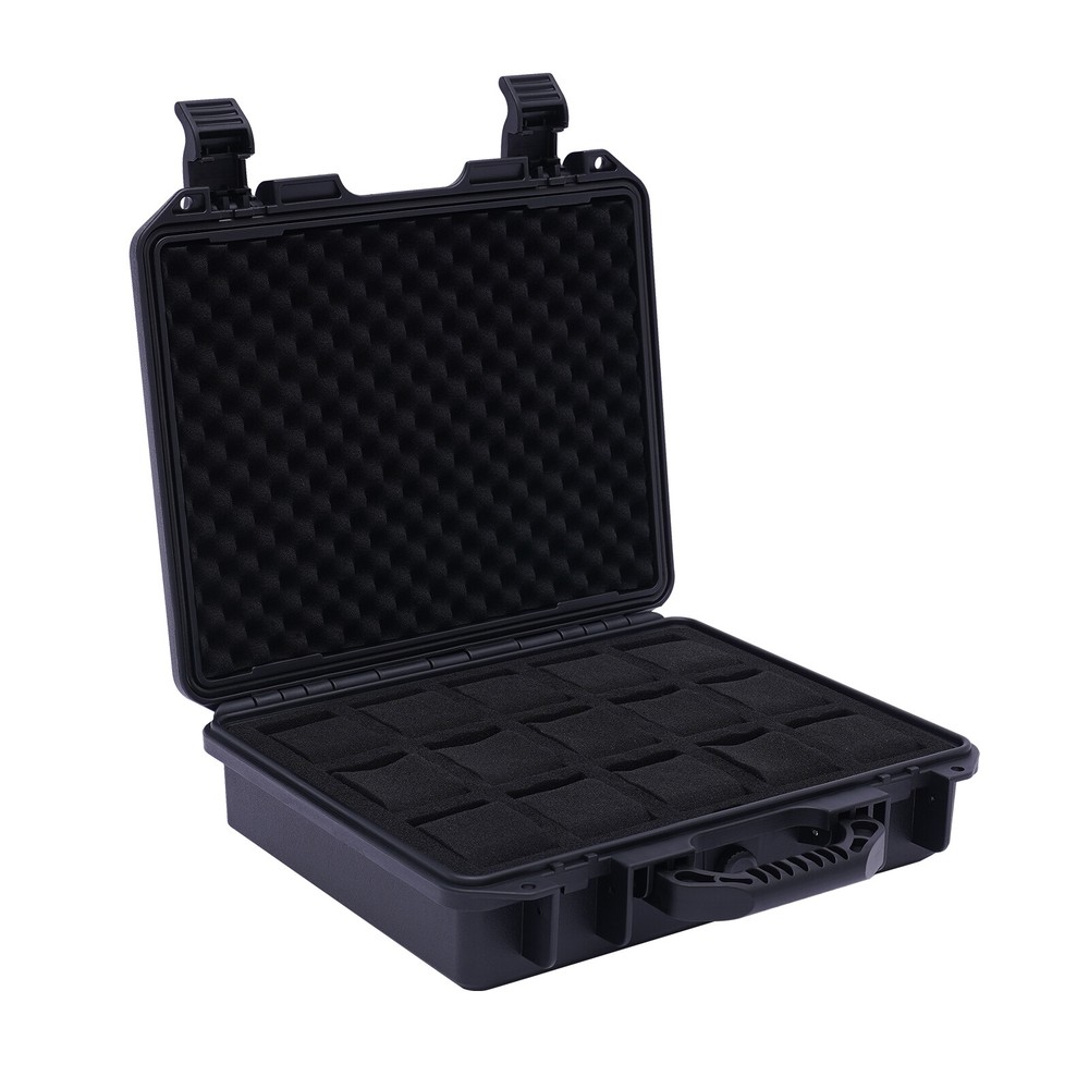 15 Slots Waterproof Plastic Suitcase Display Storage Case Watch Storage Box Case