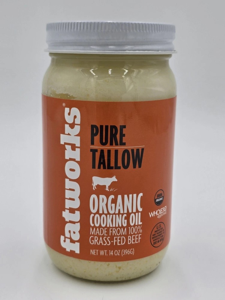 Fatworks Pure Tallow Organic Cooking Oil Made From 100% Grass-Fed Beef EXP May26