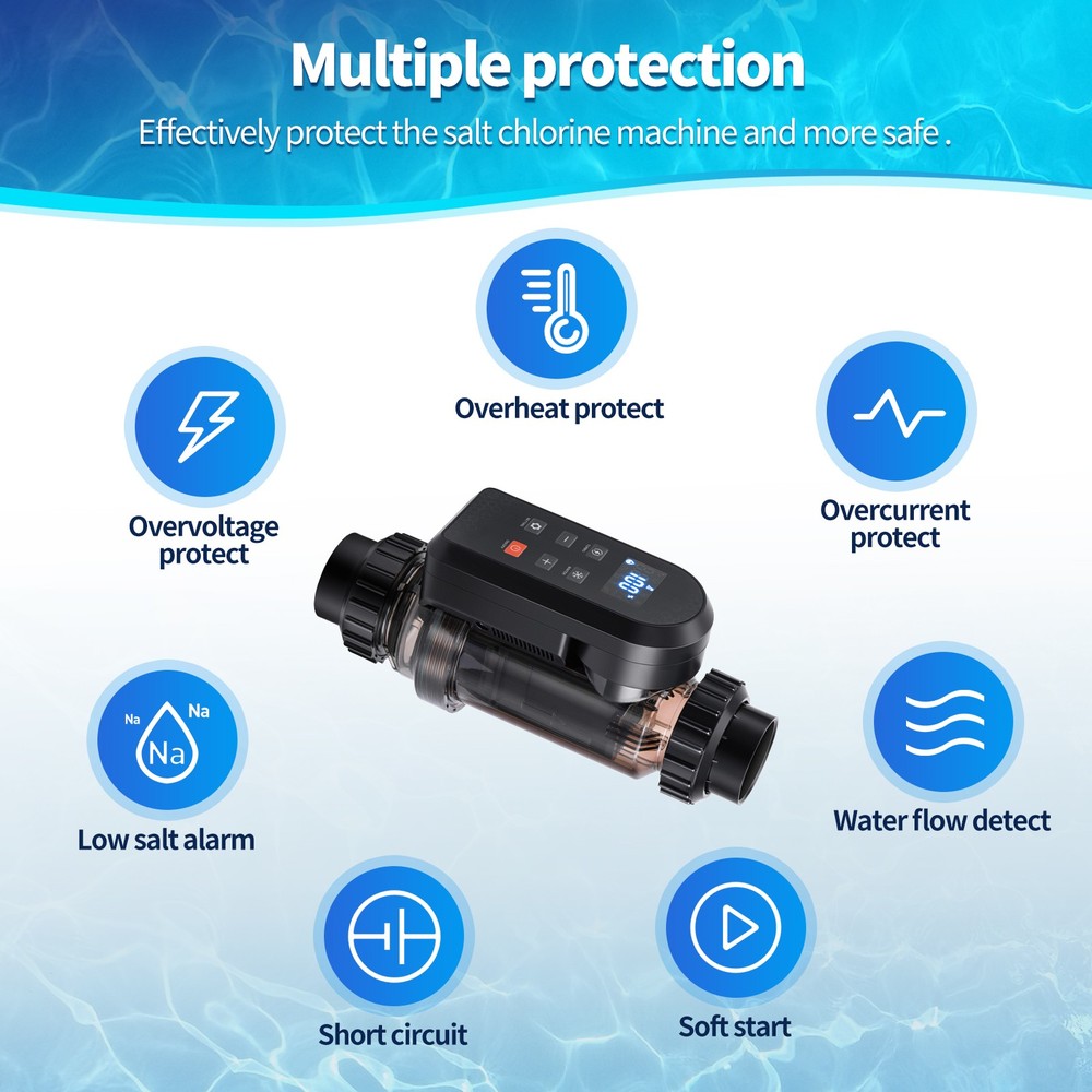 Salt Water Pool Chlorinator System Saltwater Chlorine Generator WIFI App Control