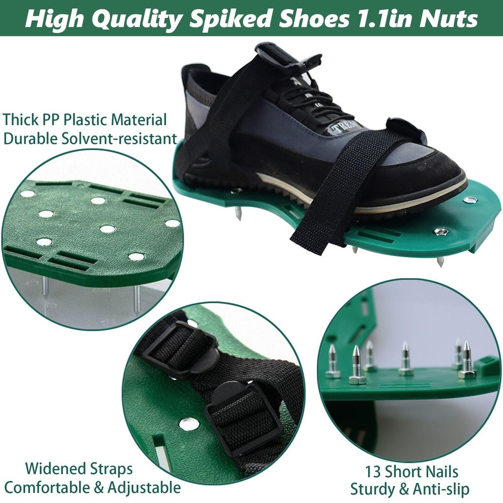 9 Inch Screed Spiked Roller Self Leveling Concrete Epoxy Green