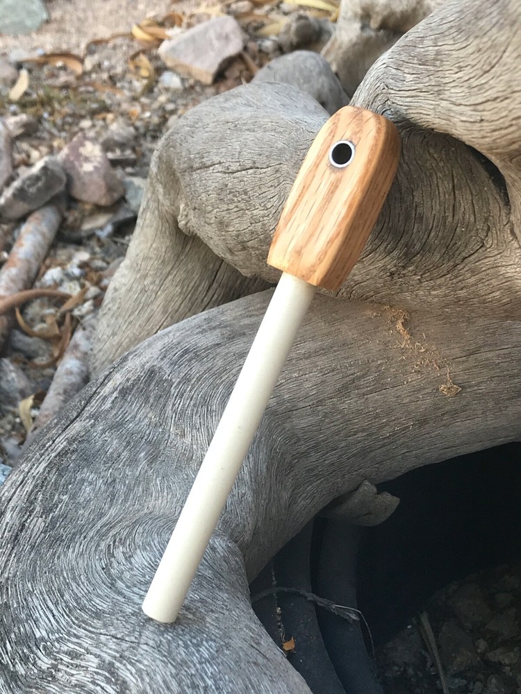 Handmade Square Oak Handle 3/8" Ceramic Field Sharpener