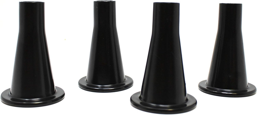 Black Plastic 3-5/8” Bed Frame Feet/Glide Leg | Tall Cone Shaped Replacement Leg