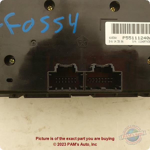 Used A/C Selector Switch fits: 2015 Dodge Caravan AC front dash mounted manual c