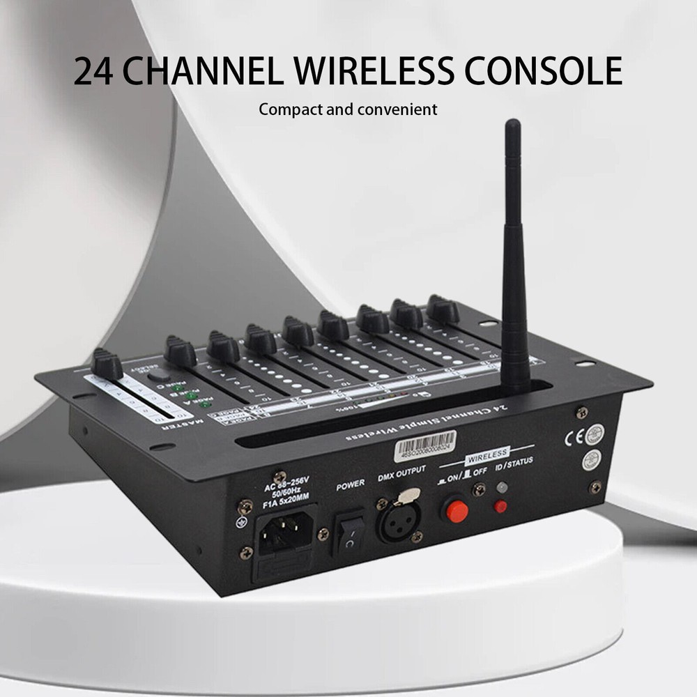 wireless 24 channel 2.4G dmx 512 controller battery console for dj stage light