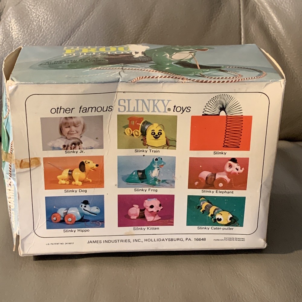 Vintage Original Slinky Frog Pull Toy #440