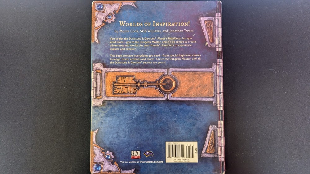 3e 3rd Edition Dungeon Master's Guide Dungeons & Dragons 1st Printing