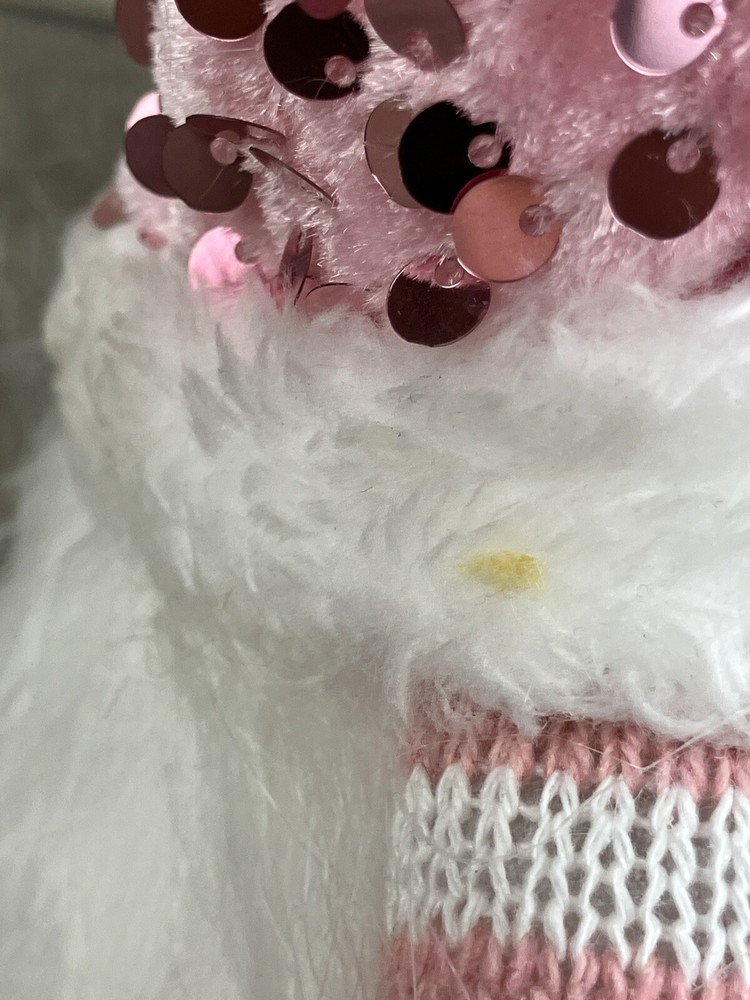 Gnome Pink Sequin Lighted Figure Night Light Lamp