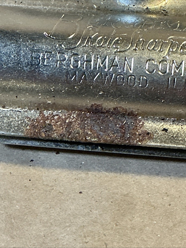 Vintage Berghman Skate Sharpener With Original Box Condition Issues INV-AT02