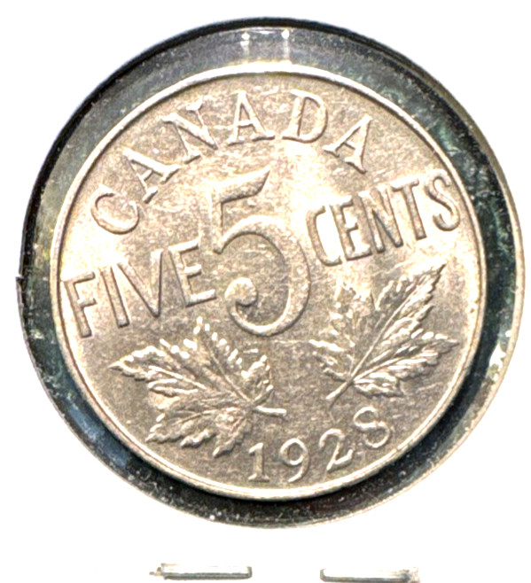Canada 1928 nickel KM 29 AU (2)