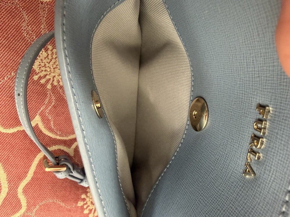Furla Leather Crossbody Light Blue Pristine Condition