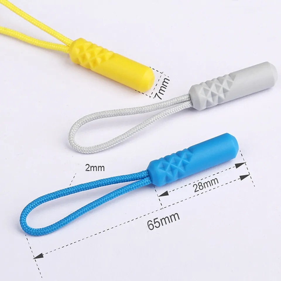 4PC Zipper Pull Puller End Fit Rope Tag Replacement Clip Broken Buckle Fixer Zip