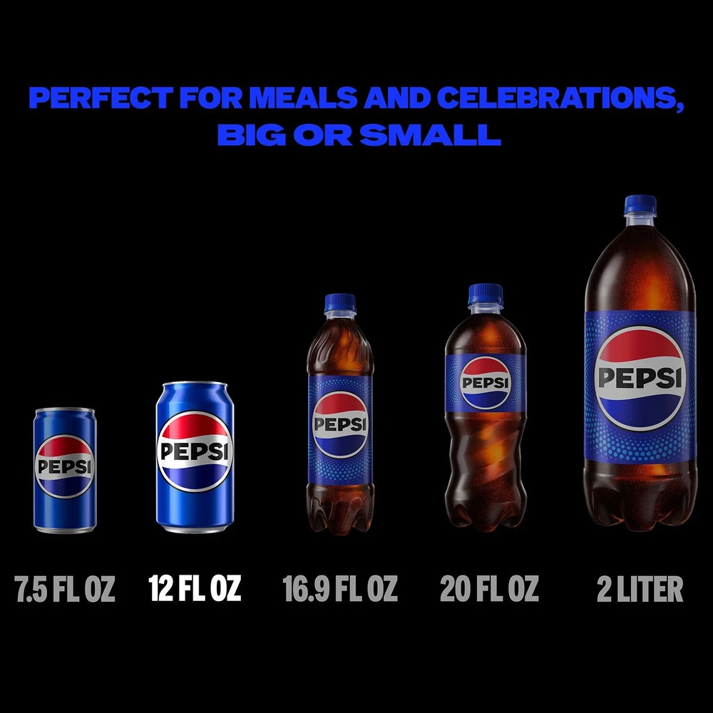 Pepsi Cola Soda, 12 fl oz, 36-Pack Cans