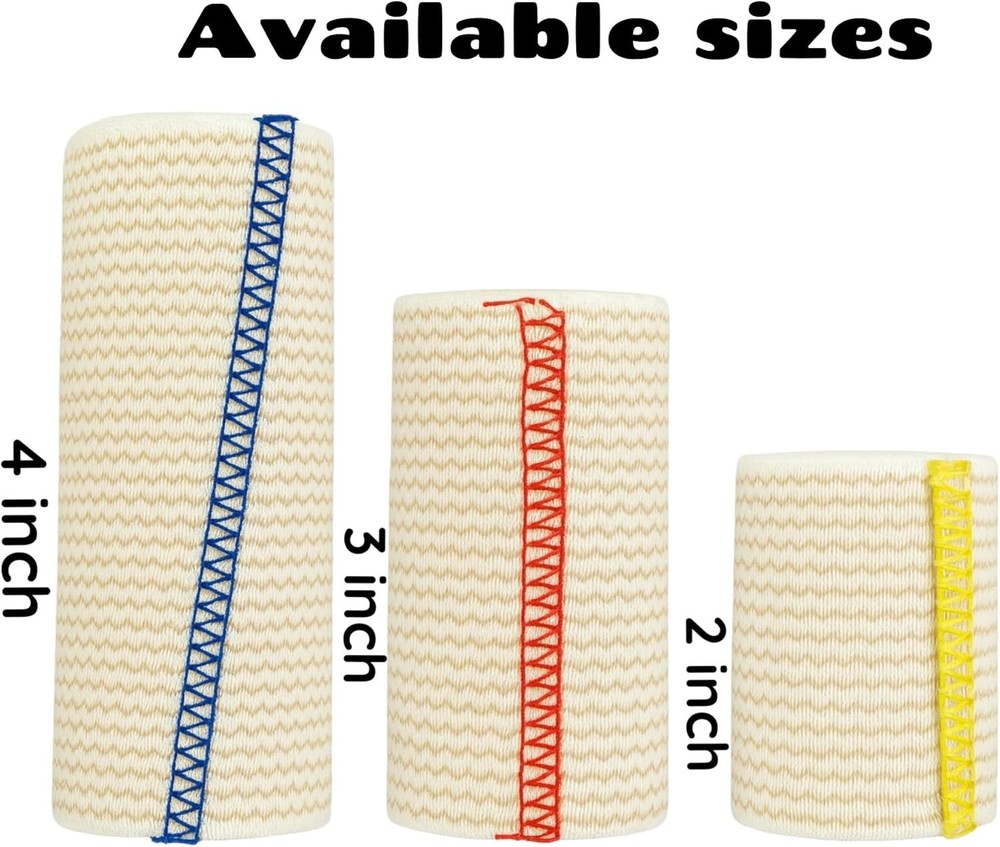 Reliable Support: 3-Inch Elastic Bandage Wrap - Multipurpose & Washable 2-Pack