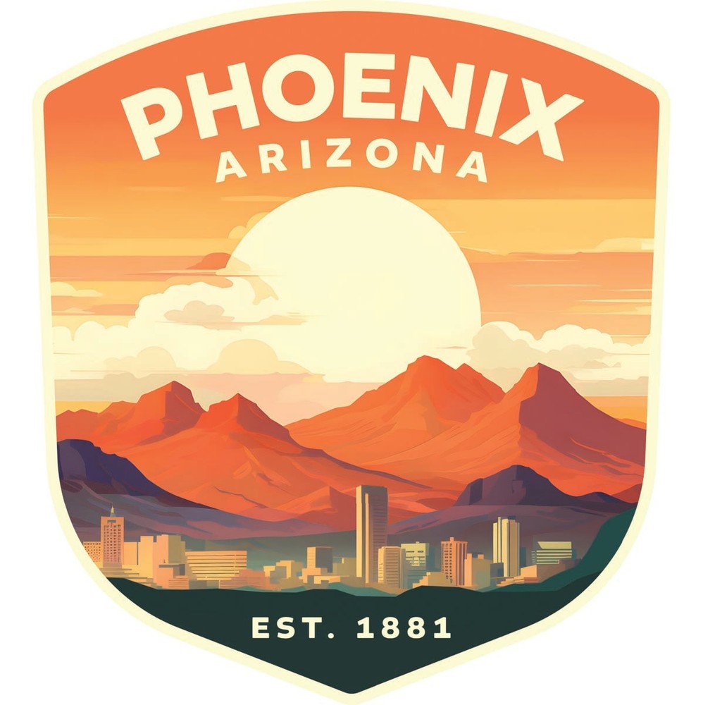 Phoenix Arizona Souvenir Decorative Flat Magnet or Sticker