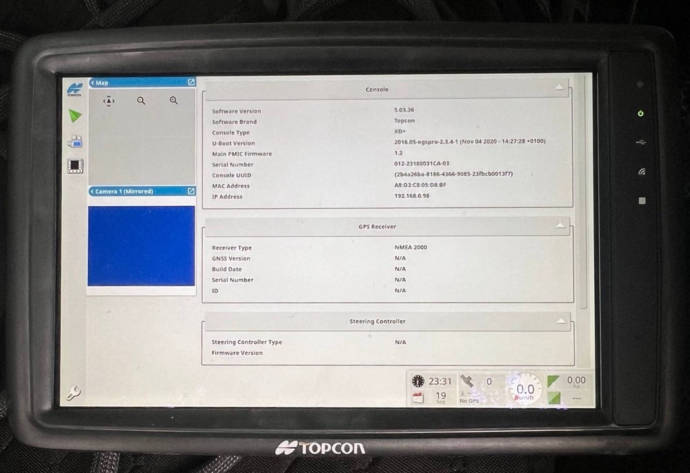 Topcon Display XD+ GPS Concole