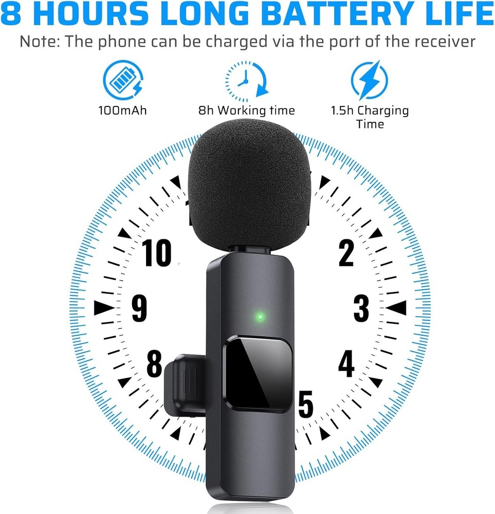 Microfono mini inalambrico de para celular iPhone solapa 2 mic