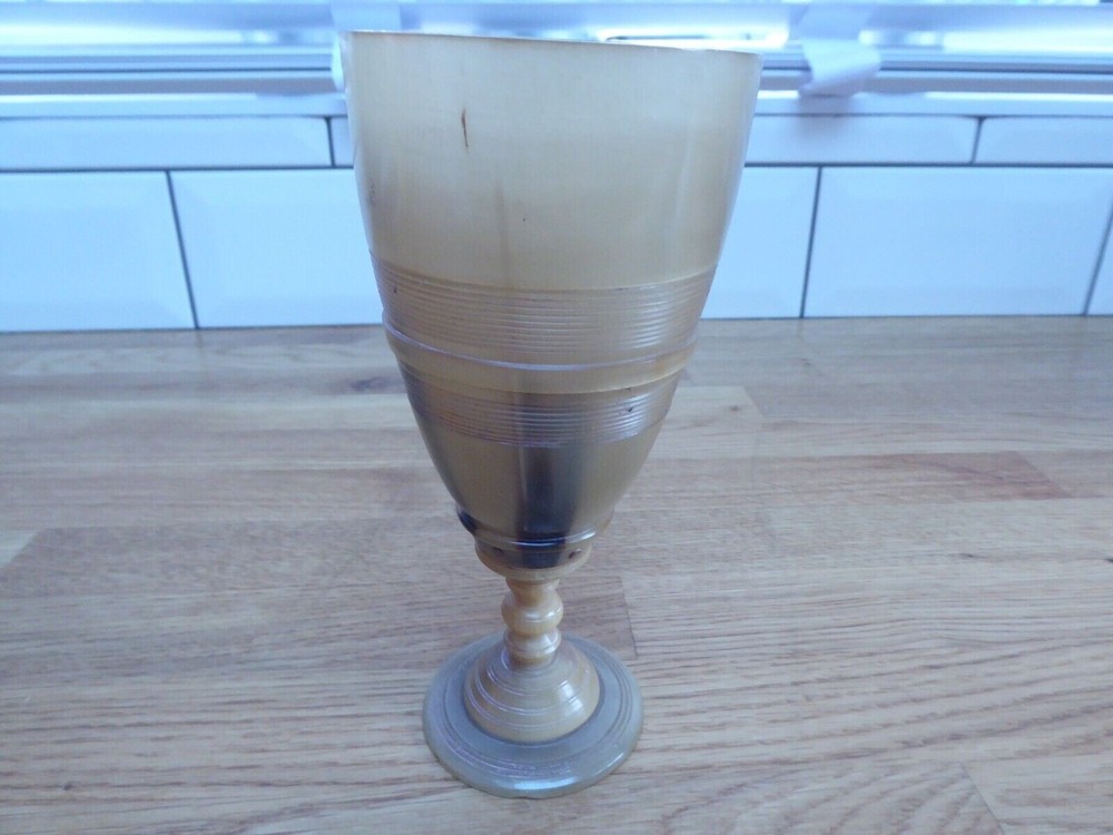 Antique 19th Century Turned Horn Goblet