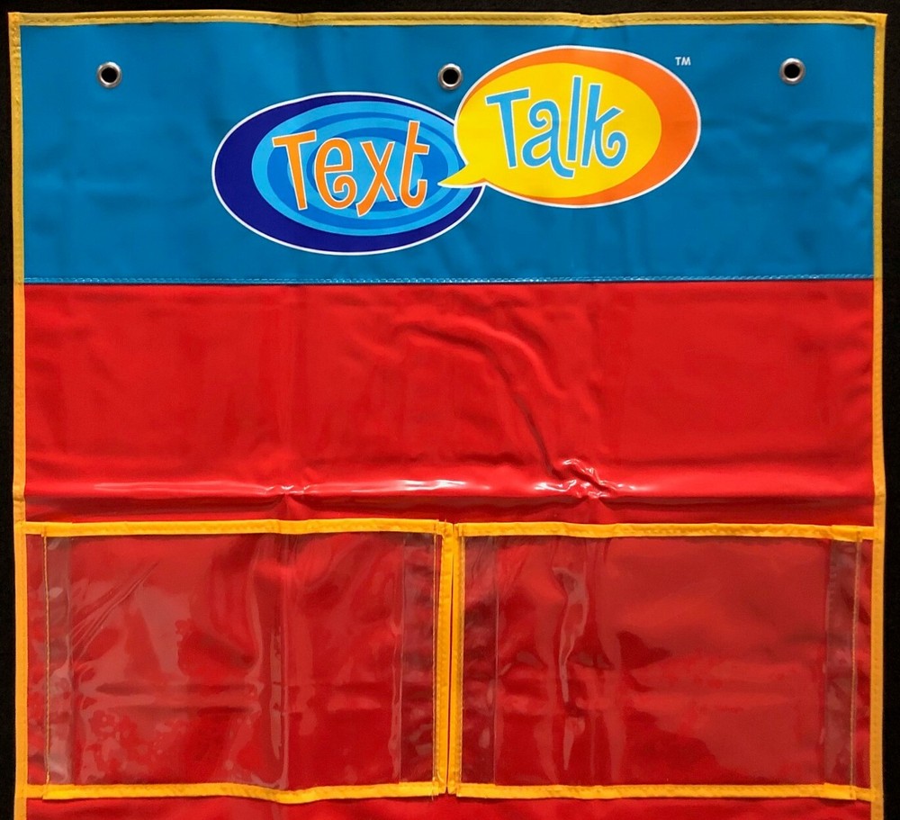 "TEXT TALK" - RED HANGING POCKET CHART