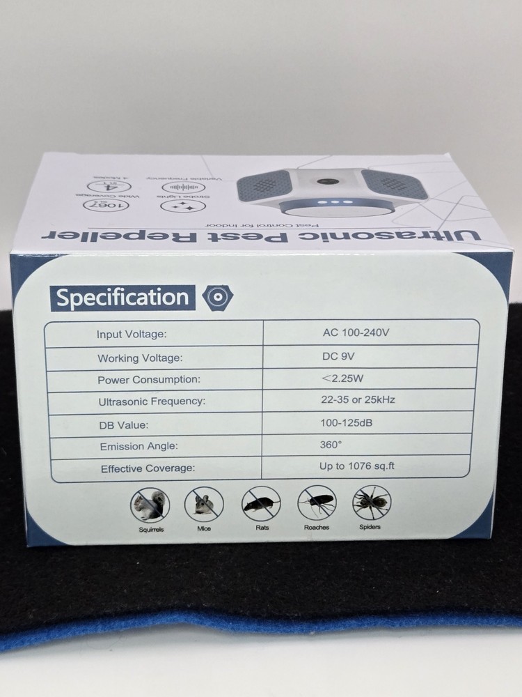 Ultrasonic Pest Repeller Plug In Rodent Mouse Rat Insect Control 4 Modes