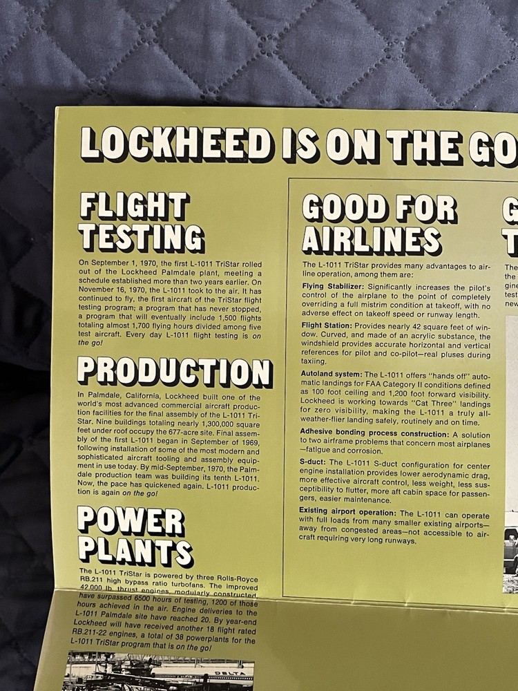 Lockheed L-1011 Tristar 1971 Brochure