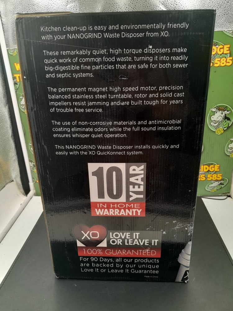 XO Sink Pro Nanogrind XOD34HP Continuous Feed Garbage Disposal