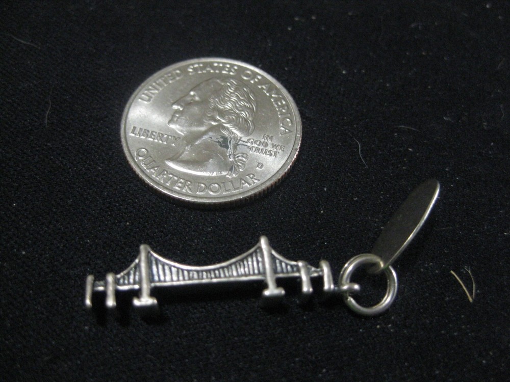 Sterling Silver Mackinaw Bridge Charm