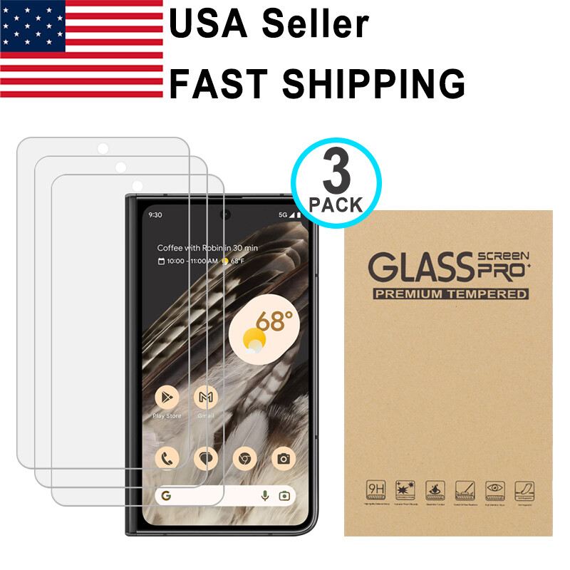 3PACK Tempered Glass Screen Protector For Google Pixel Fold 8 7 6 Pro 8a 7a 6a