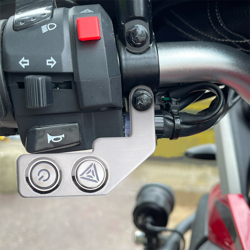 LED Motorcycle Switch ON/OFF Handlebar Push Dual Button 12V Headlight Fog Light