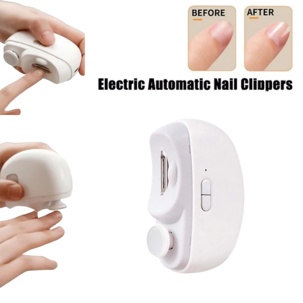 For Automatic Electric Nail Clipper Trimmer With Cleaning Brush And USB Cable