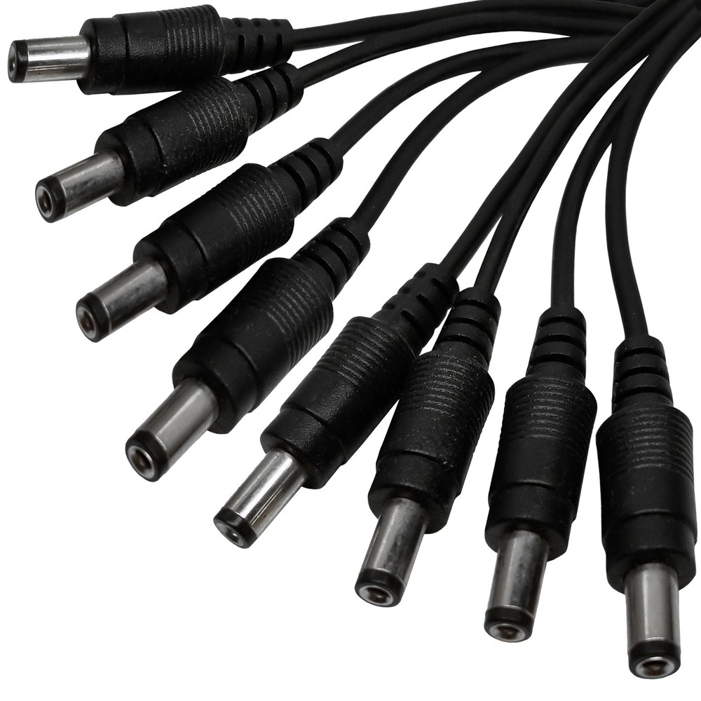 10 Pack - 8 Way Channel DC Power Splitter Adapter Cable for CCTV Security Camera