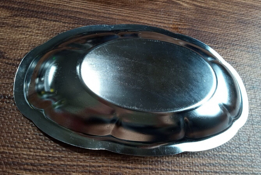 Silver Serving Dish - Candy Dish - 12 1/2" x 7"