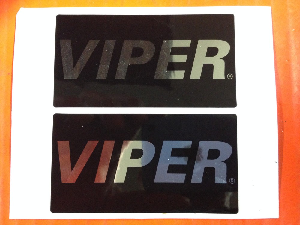 VIPER CAR ALARM WINDOW DECALS SECURITY EMBLEM AUTHENTIC