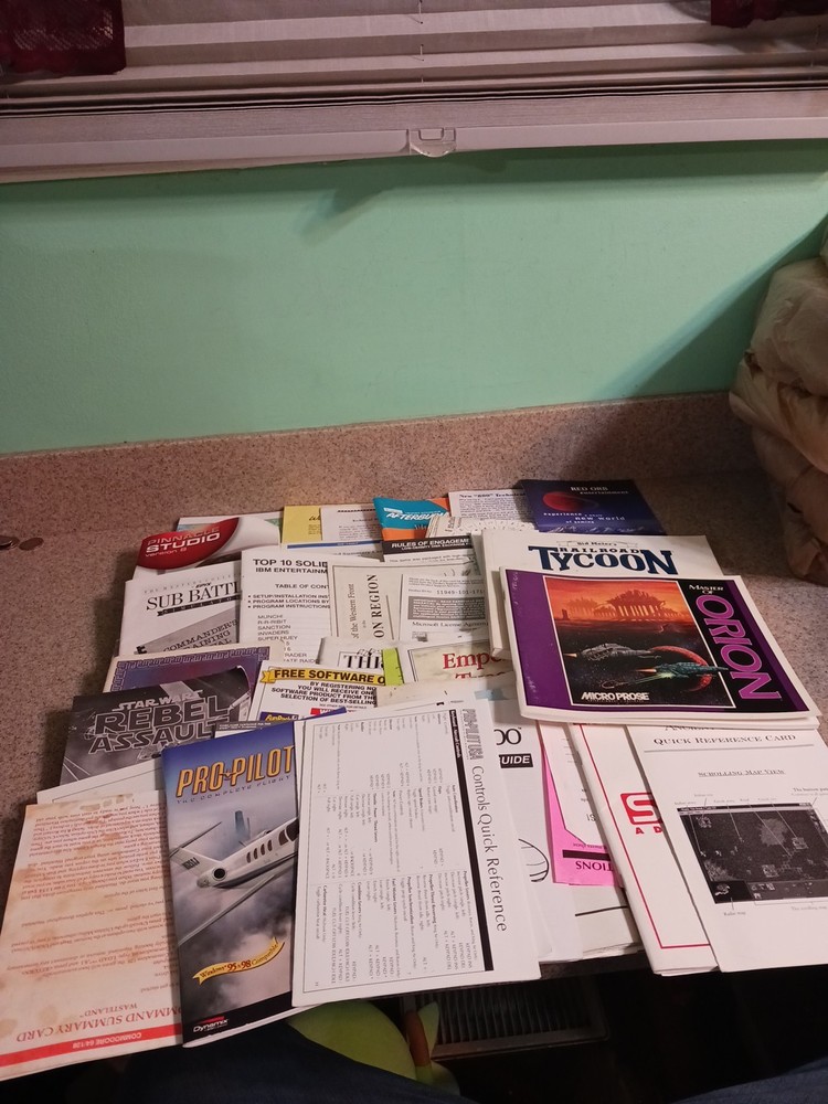 Vtg Commodore 64 Microsoft +Other Manuals Paperwork Lot Computer Video Game READ