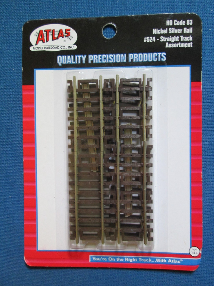 Altas #524 HO Nickel Silver Straight Snap Track Sections Code 83 Assortment