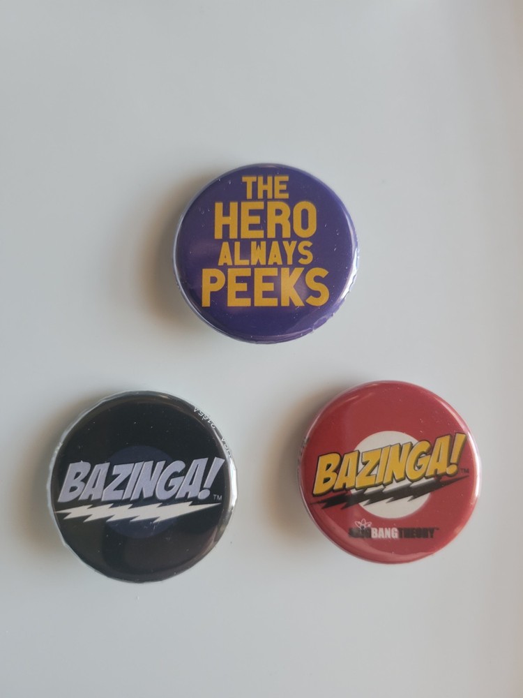 Big Bang Theory 3 Pack Pins Bazinga!