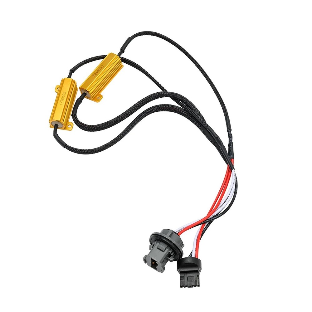 Wire LED Resistor Canceler Error Decoder 7443 Harness Rear Turn Signal Bulb Fit