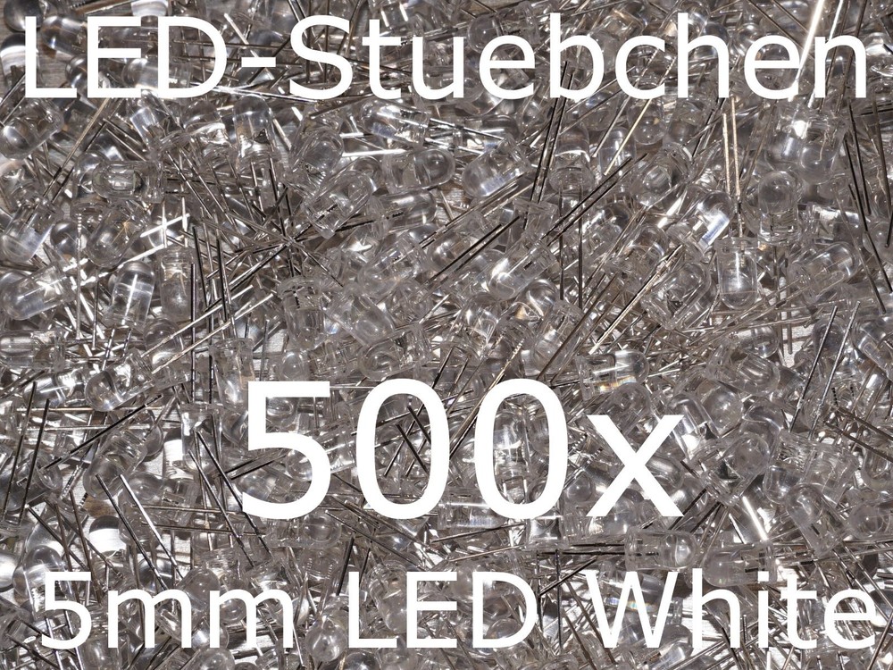 500 x 5mm LED Cool White