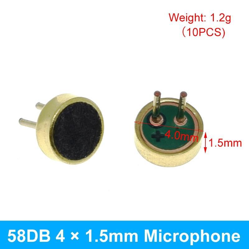 10Pcs Microphone 9x7mm Electret 2 Pin Pick-up Electronic Module Switch Sensor