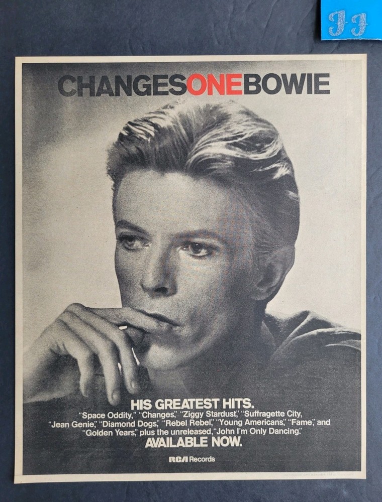 David Bowie Changes One Album Promo Print Advertisement 1976