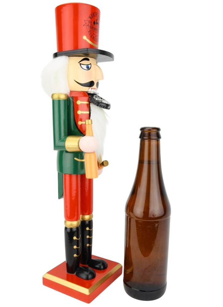 Tree Buddees Beercracker Bottle Opener Nutcracker 15" Tall Beer Opener Fun Decor